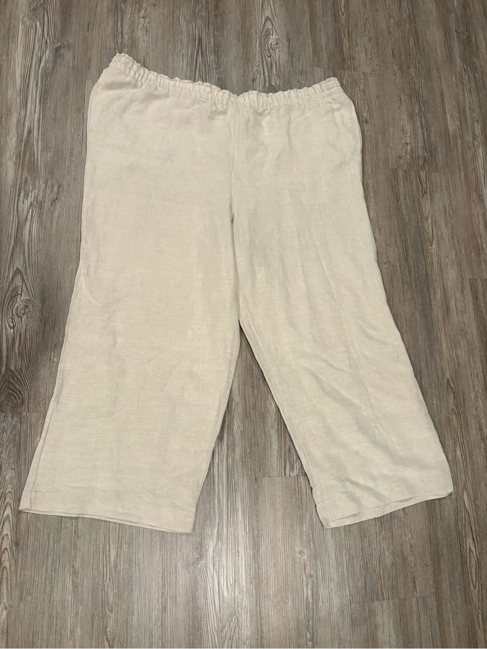 H&M XXL Wide Leg Women’s Linen Blend Pants CottageCore Coastal Grandma Comfy